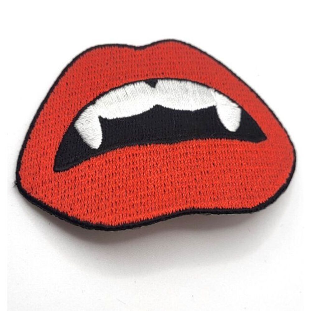 Vampire Lips Applique Iron On 3in by 2in